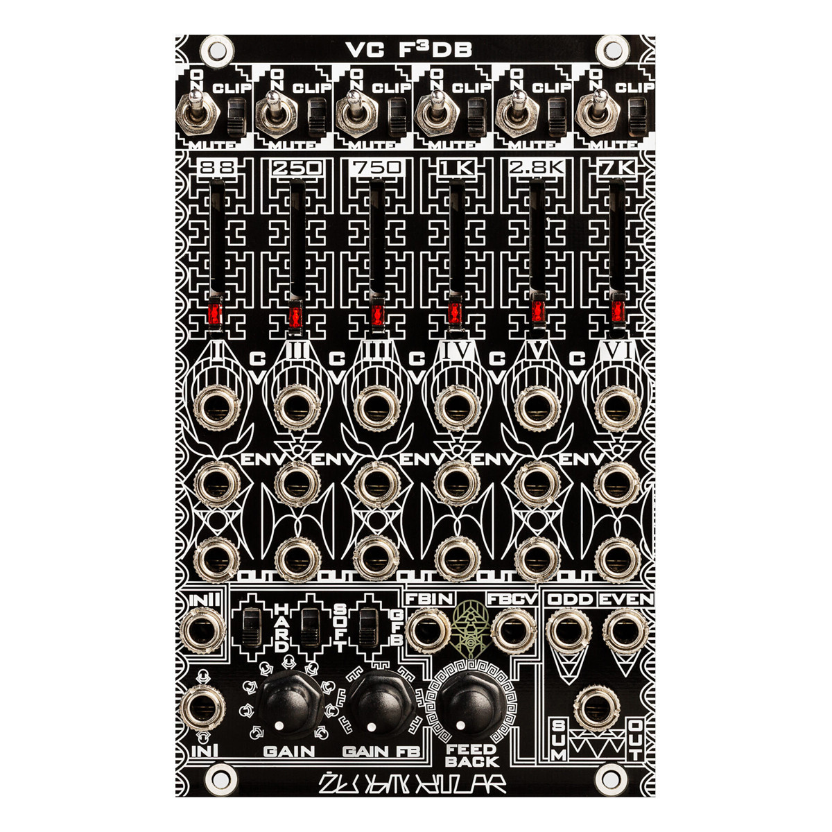 Zlob Modular  F3DB Eurorack Fixed Filter Bank Module