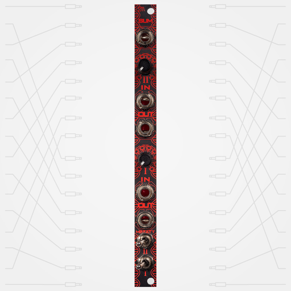 Zlob Modular  Miniatt Eurorack Dual Mute Attenuator Module