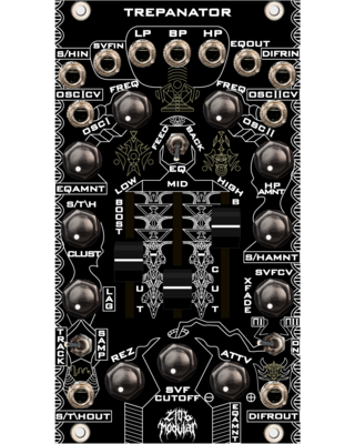 Zlob Modular Trepanator Eurorack Chaotic Synth Voice Module