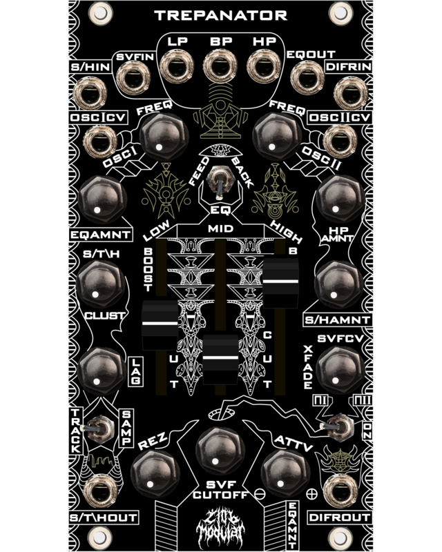 Zlob Modular  Trepanator Eurorack Chaotic Synth Voice Module