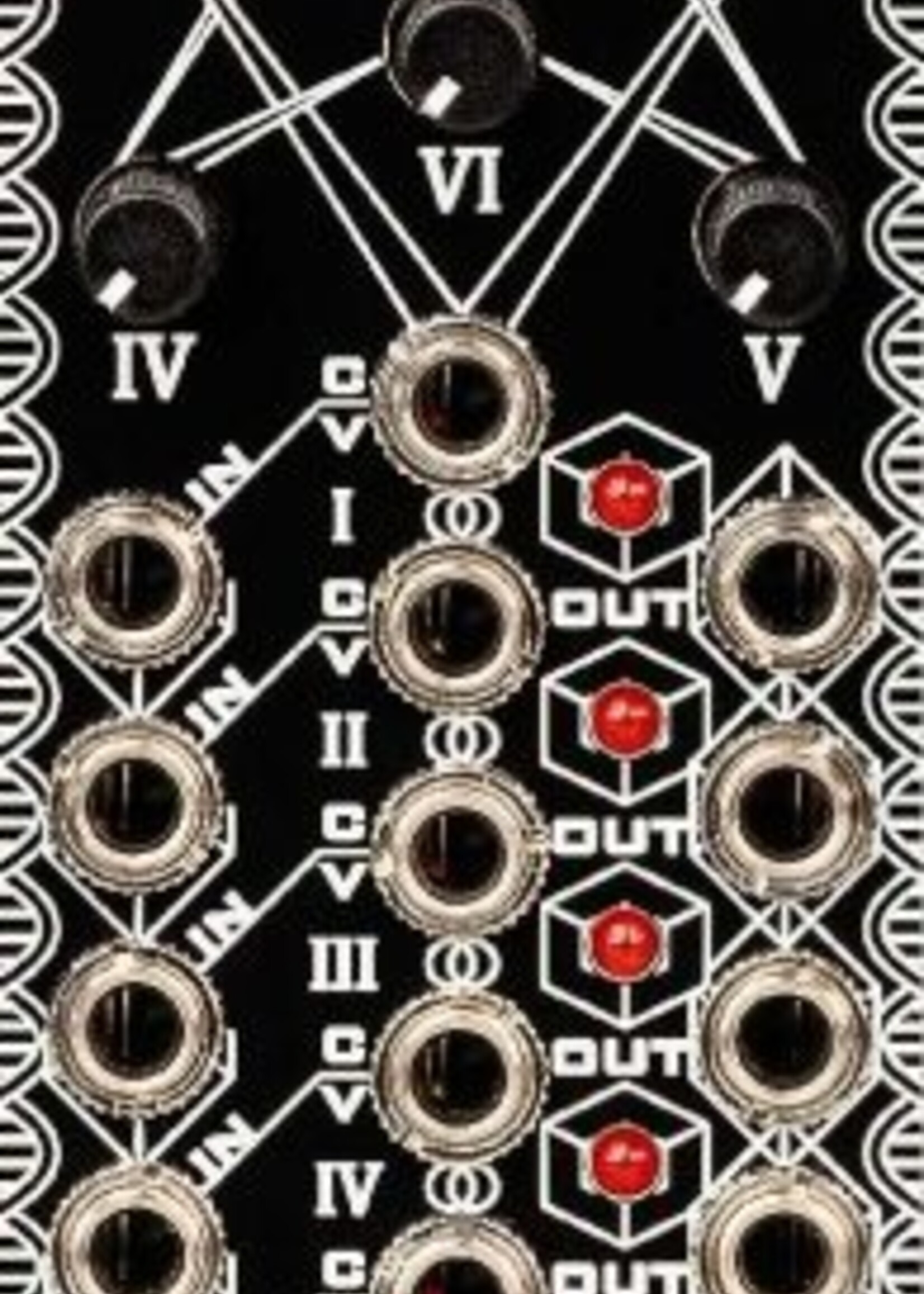 Zlob Modular  Vnicursal Eurorack 6 Channel VCA Module