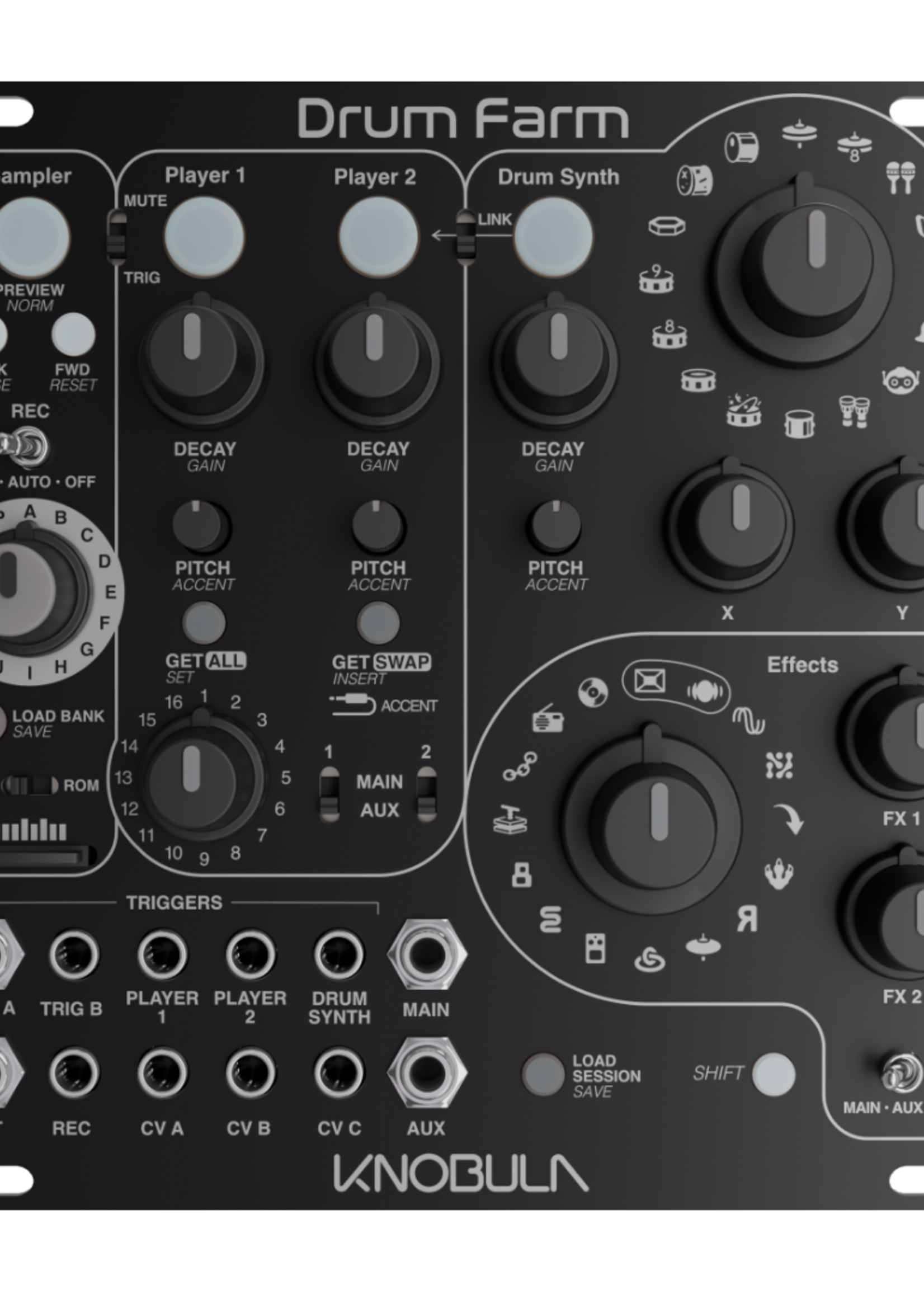 Knobula Drum Farm Dark Mode