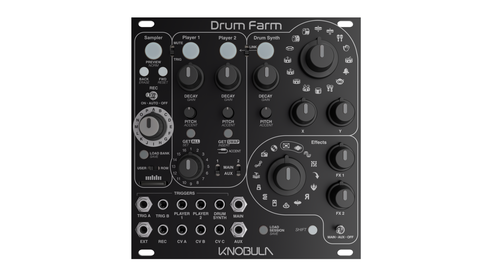 Knobula Drum Farm Dark Mode