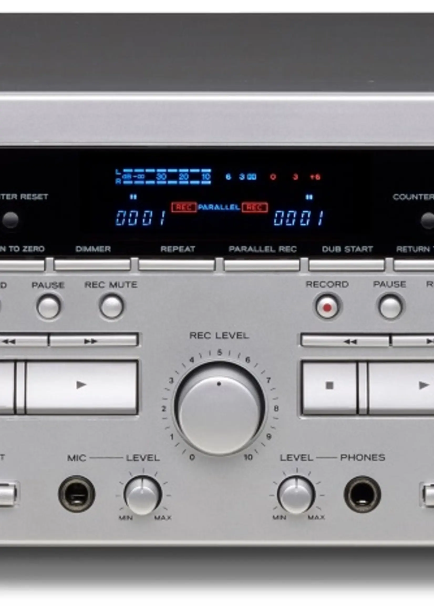 Teac W-1200 Double Cassette Deck Silver