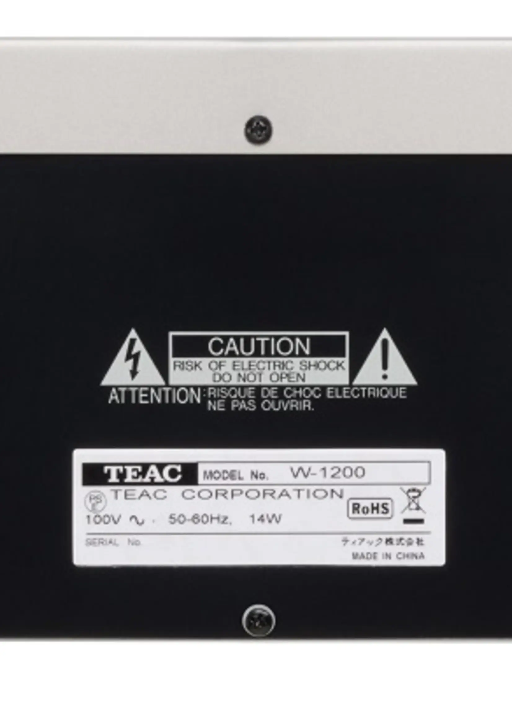 Teac W-1200 Double Cassette Deck Silver