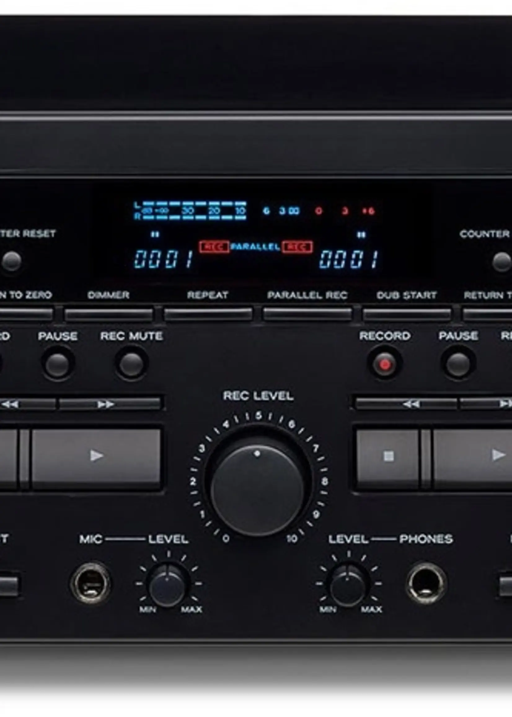 Teac W-1200 Double Cassette Deck Black