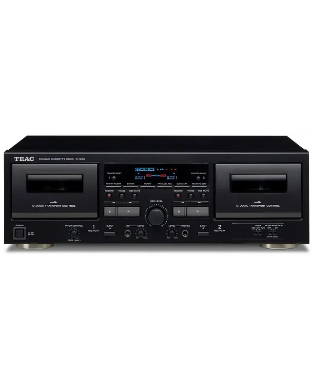 Teac W-1200 Double Cassette Deck Black