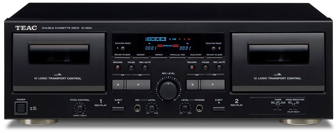 Teac W-1200 Double Cassette Deck Black