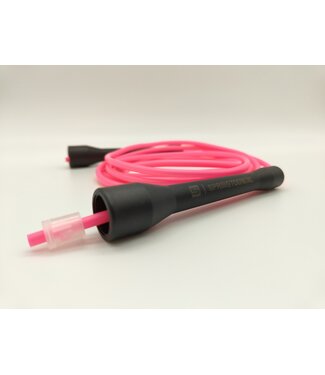 Springtouw.nl PVC springtouw 300cm 5mm - short handle - verstelbaar - Pink