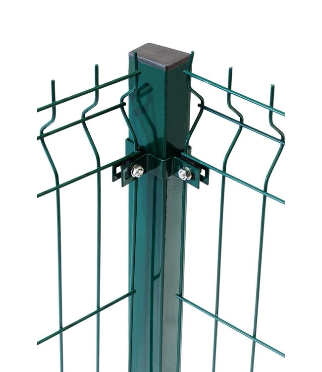 Garmix Clôture à barre unique vert 120cm hauteur 250cm large