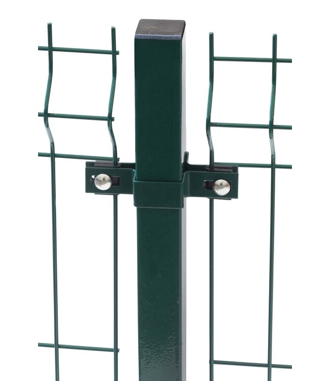 Garmix Clôture à barre unique vert 120cm hauteur 250cm large