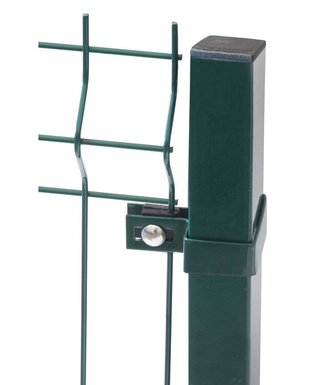 Garmix Clôture à barre unique vert 120cm hauteur 250cm large