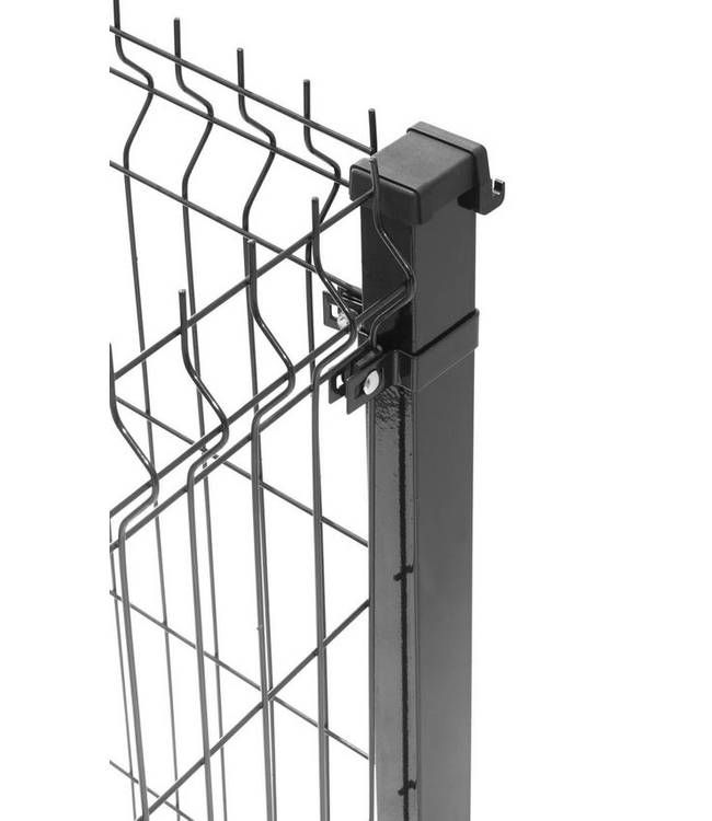 Garmix poteau 4x6cm noir, 140cm de long