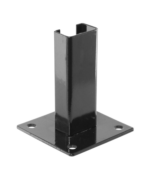 Garmix Plaque de pied pour poteau 4x6cm noir