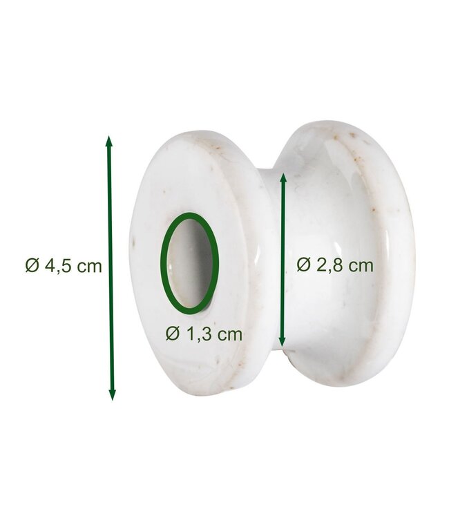 Kence Rouleau isolateur en porcelaine, 4 pièces