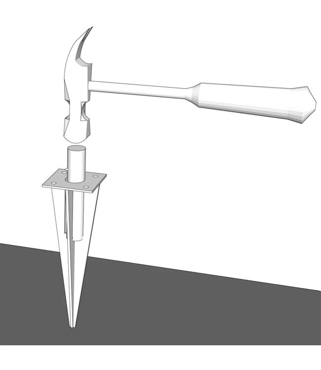 Garmix Broche de trame pour support de poteau 34 mm