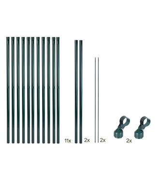 Garmix Jeu de Poteaux 105cm pour Grillage, 11 pièces Garmix Jeu de Poteaux 105cm pour Grillage, 11 pièces