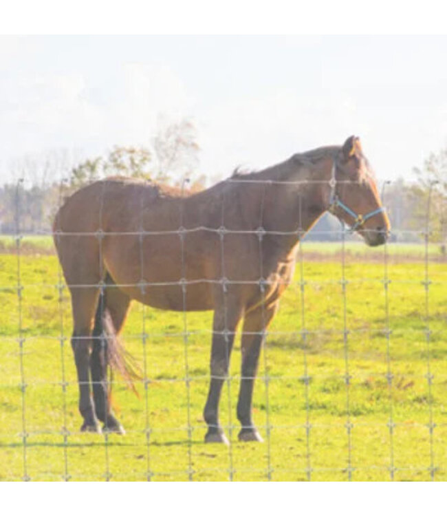 Garmix Grillage noué lourd chevaux 100cm 11d. 25m galvanisé