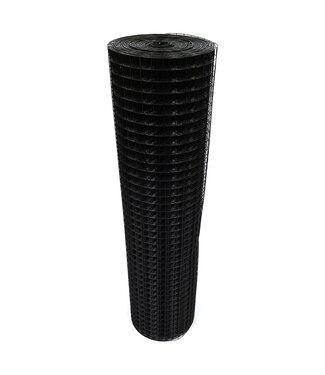 Garmix Grillage de vollière 25 x 25mm 1.45mm 100cm x 10m noir Garmix Grillage de vollière 25 x 25mm 1.45mm 100cm x 10m noir