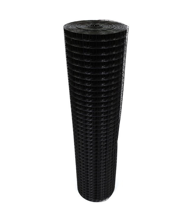 Garmix Grillage de vollière 25 x 25mm 1.45mm 100cm x 10m noir