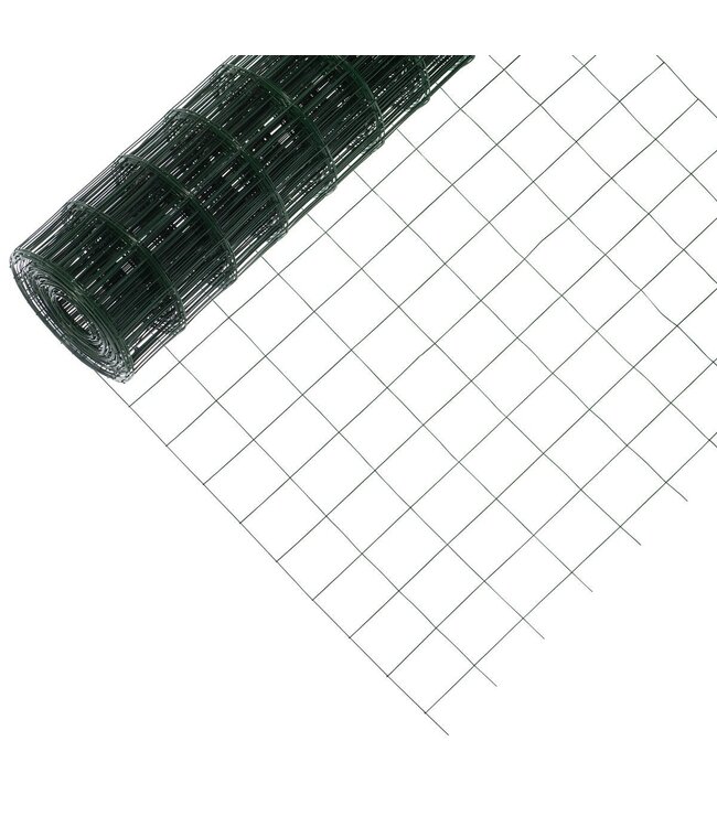 Garmix Grillage de jardin vert 100x75mm 100cm 2mm 25m
