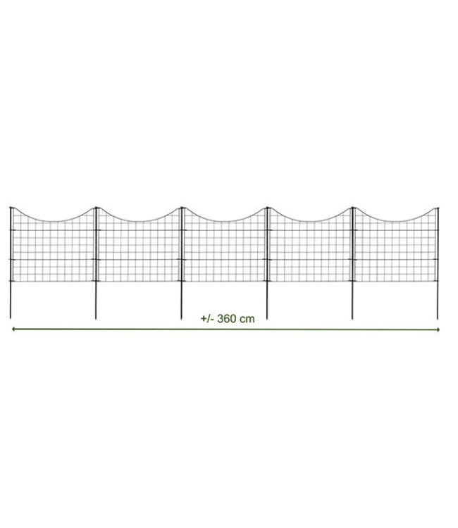 Garmix Grillage concave pour étang et jardin 11 pièces 71x53cm 6X6cm noir