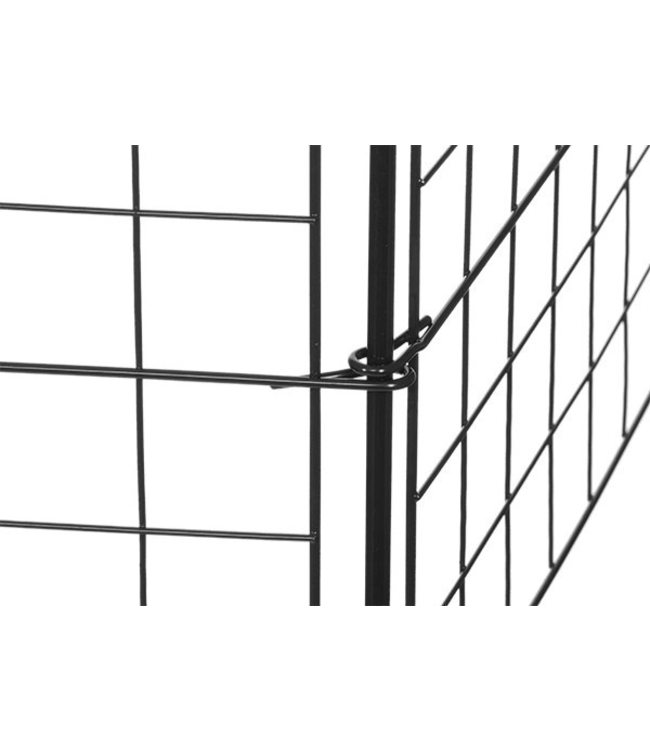 Garmix Grillage concave pour étang et jardin 11 pièces 71x53cm 6X6cm noir