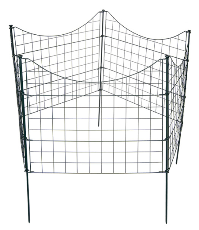 Garmix Grillage concave pour étang et jardin 11 pièces 71x53cm 6X6cm vert