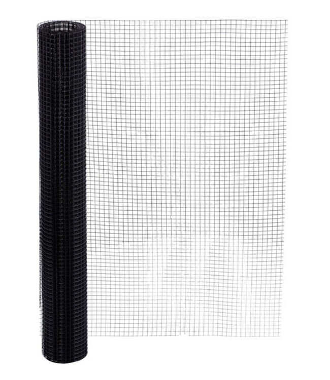 Kence Gaze de volière 12x12mm 0.80mm 100cm x 1m Acier inoxydable revêtu de noir