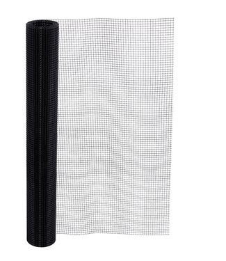 Kence Gaze de volière 9x9mm 1.00mm 100cm x 1m Acier inoxydable revêtu de noir