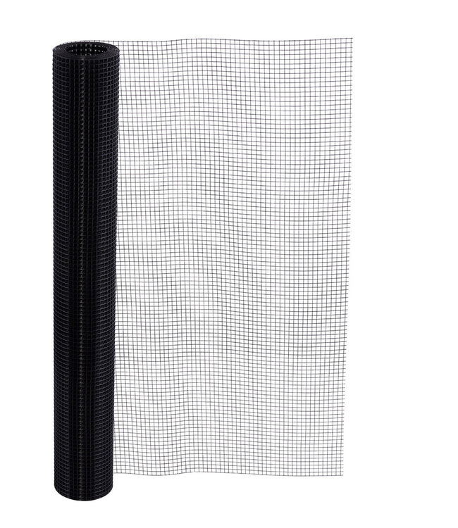 Kence Gaze de volière 9x9mm 1.00mm 100cm x 1m Acier inoxydable revêtu de noir