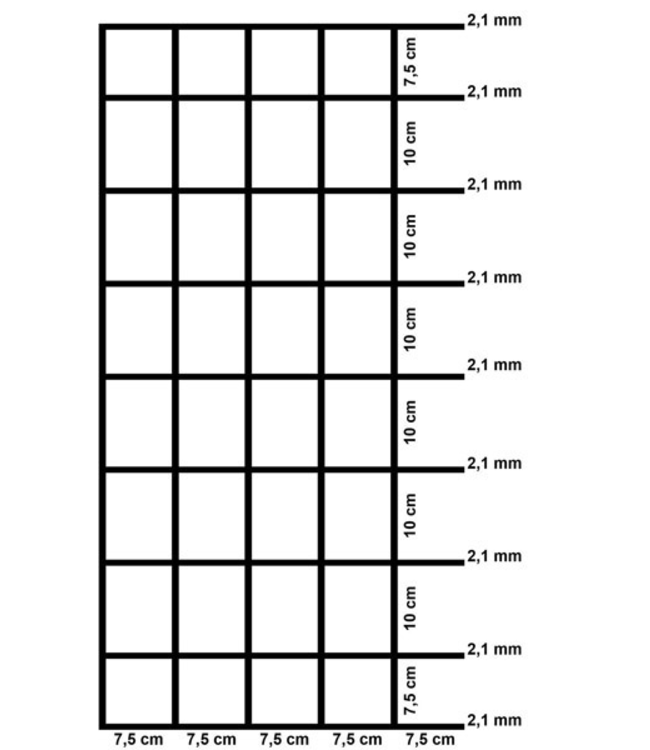 MRT Grillage de jardin 120cm 100/75 25m