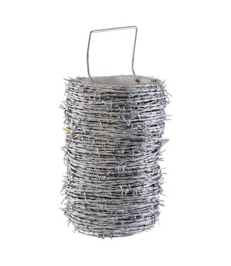 Garmix Fil de fer barbelé / fil de fer pointu 100m. (2 fils 1,7mm)