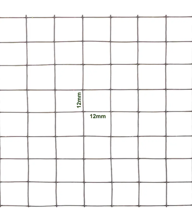 Garmix Gaze de volière 12x12mm 0.80mm 100cm x 25m Galvanisé
