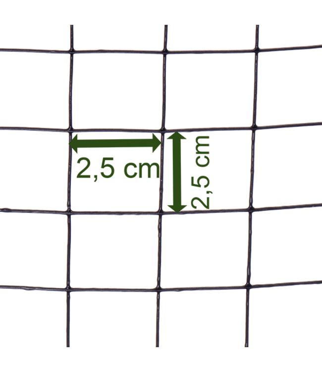 Kence Gaze pour volière 25x25mm 1.2mm 50cm x 10m Noir