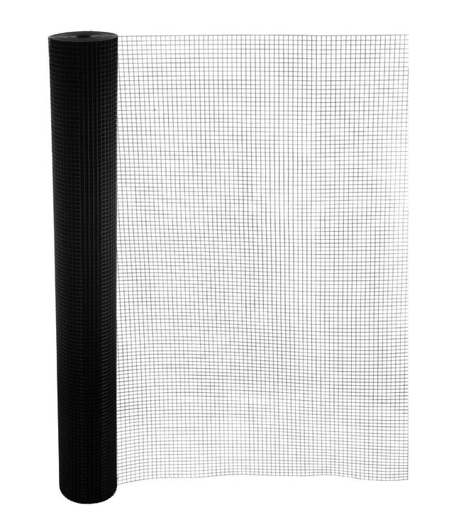 Kence Gaze de volière 12x12mm 1.50mm 100cm x 1m Acier inoxydable revêtu de noir