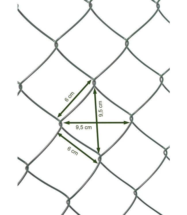 Garmix Grillage simple torsion 60x60mm 2,6mm 120cm, 15m vert