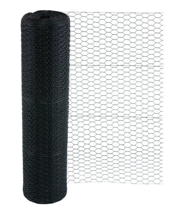 Garmix Grillage à poules 25mm 1mm 100cm 25m vert