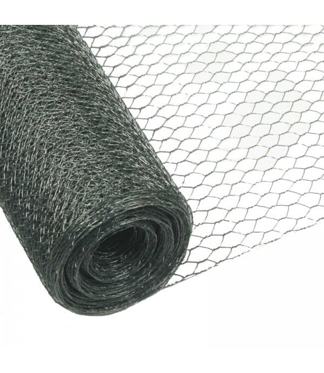 Garmix Grillage à poules 25 x 25mm 0,80mm 120cm x 10m galvanisé