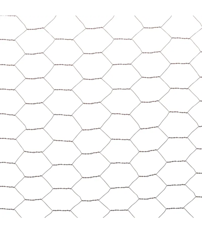 Garmix Grillage à poules 25mm 0.80mm 120cm x 25m Galvanisée