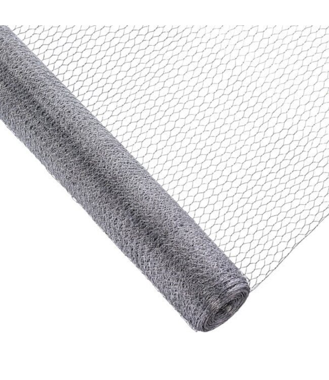 Garmix Grillage à poules rouleau 25m. 100cm. 13mm. 0,7mm galvanisée