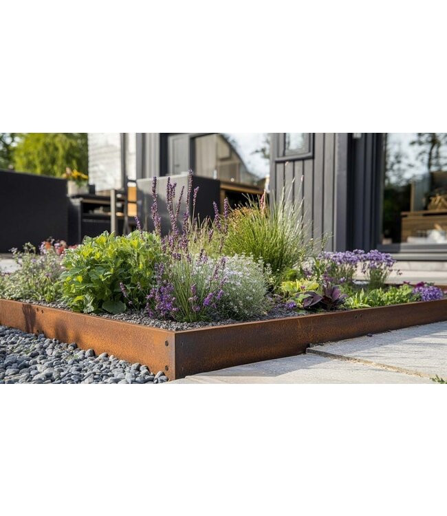 Garmix Joint d'angle en acier corten 14cm