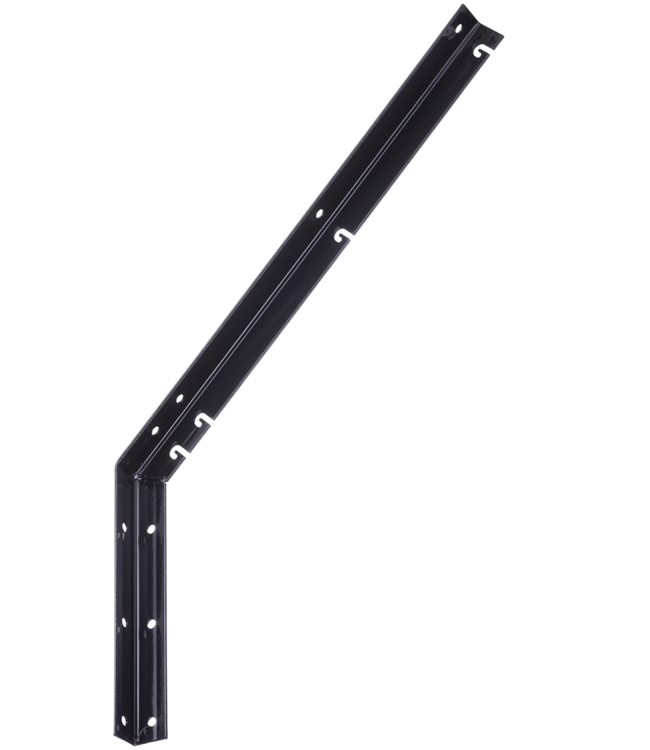 Garmix Support de fil barbelé coudé 3mm 40mm 570mm 280mm Noir