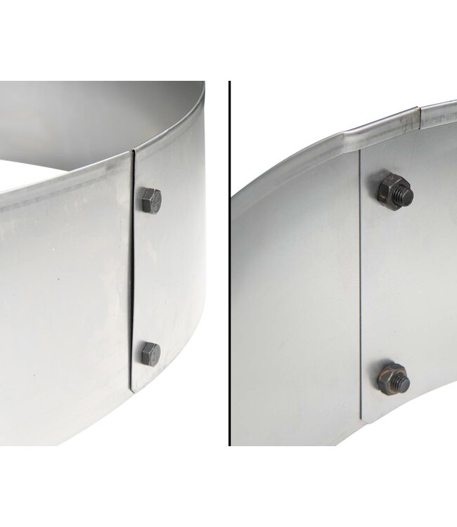 Garmix ø 100cm Bordure ronde en acier Corten - 14cm de haut (2 pièces)