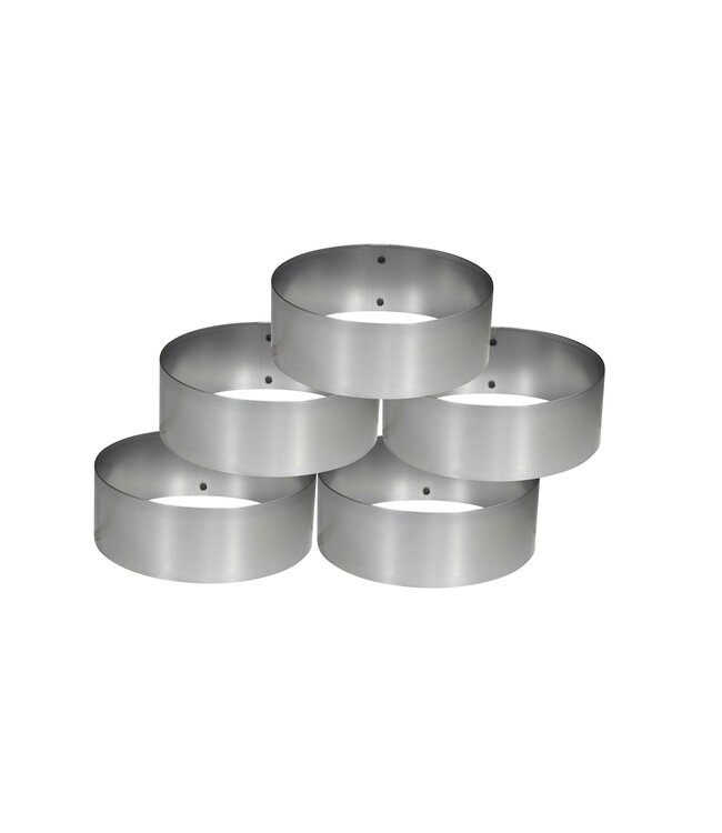 Garmix Bordures rondes en acier Corten, ø 40 cm - hauteur 14 cm (5 pièces)