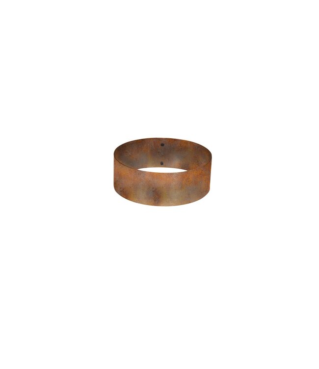 Garmix Bordures rondes en acier Corten, ø 40 cm - hauteur 14 cm (5 pièces)