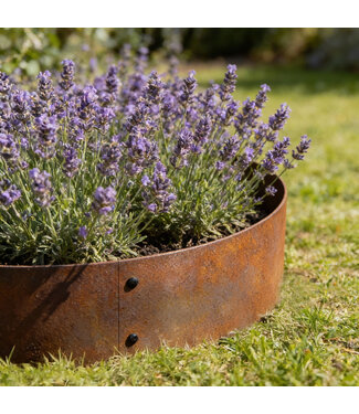 Garmix ø 120cm Bordure ronde en acier Corten - 14cm de haut (2 pièces)