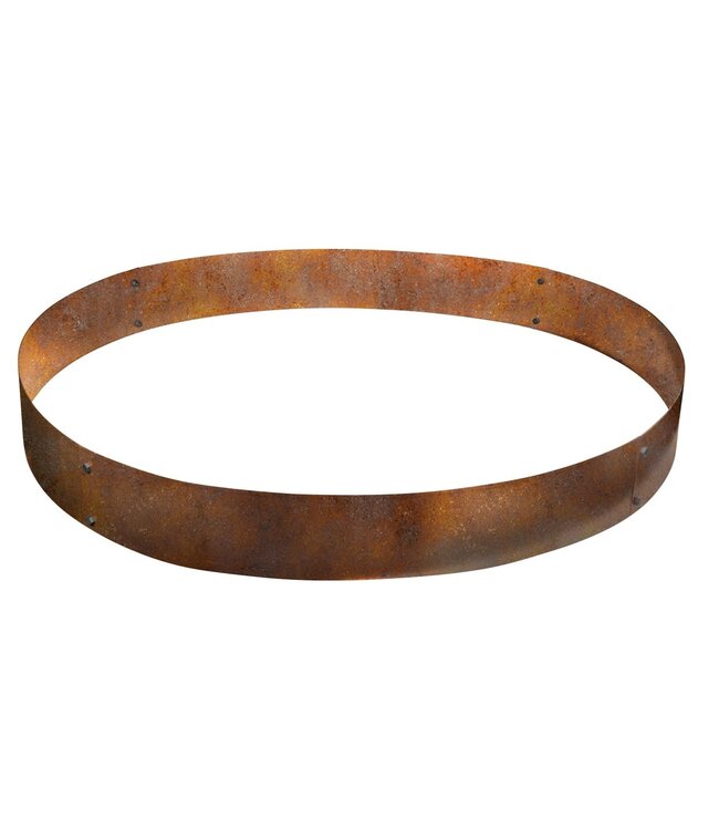 Garmix ø 120cm Bordure ronde en acier Corten - 14cm de haut (2 pièces)