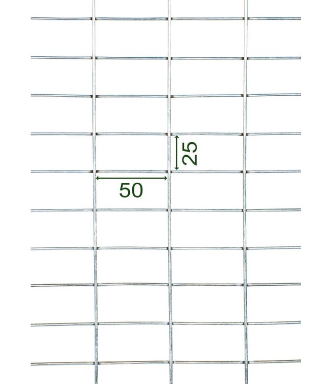Garmix Grillage à visons 25 x 50mm 2.1mm 50cm x 10m galvanisé
