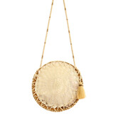 Jute tas - ronde strandtas - festivaltas - 33 cm - handgemaakte tas - Can Bass 2